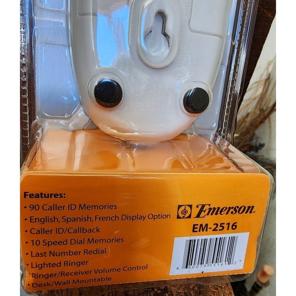 Emerson Slim Line Caller ID Large Button Corded Phone NIB Multiple Languages - Picture 4 of 6